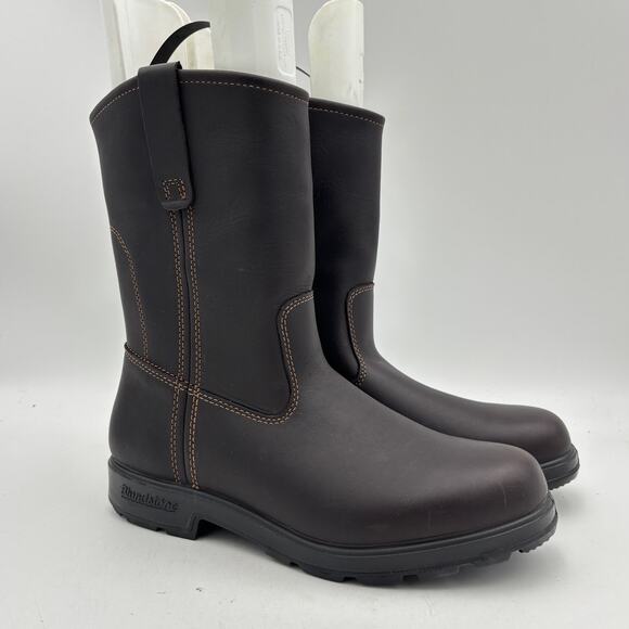 Blundstone 2528 Claret Full Grain Leather Rigger Boots Men's 10
